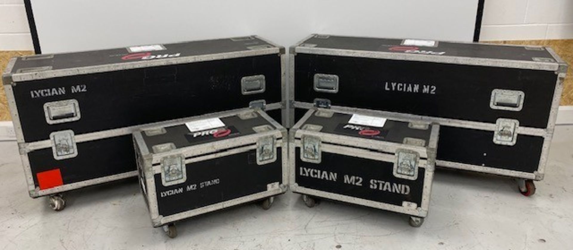 2x Lycian M2 Long Throw Followspot with electric ballast. Stand in separate case - Image 7 of 7