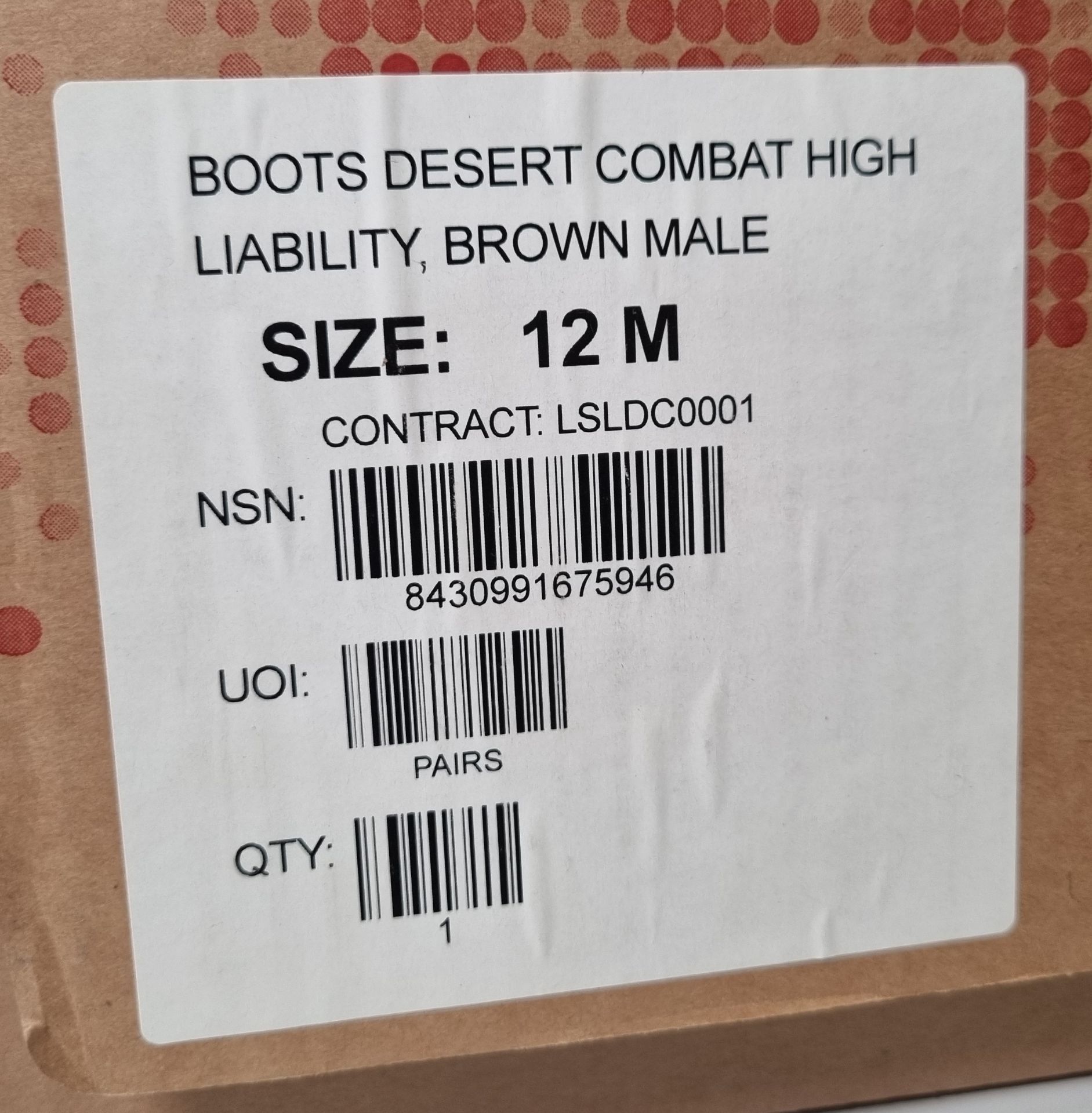 Iturri desert brown combat boot high liability size 12M - male - Image 7 of 7