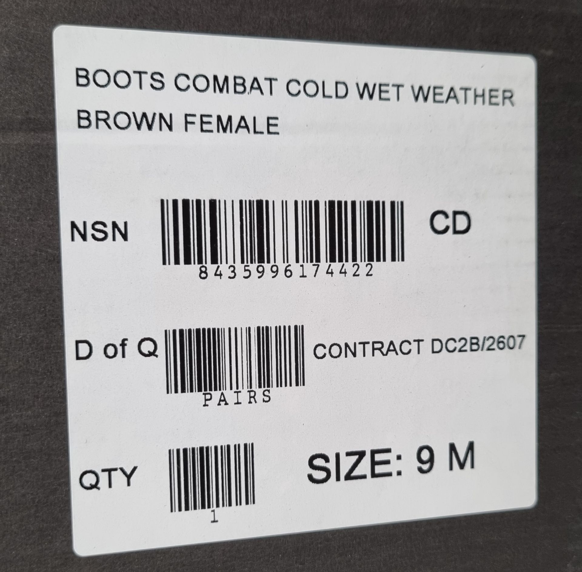 British Forces ladies brown cold wet weather combat boots size 9M - Image 7 of 7