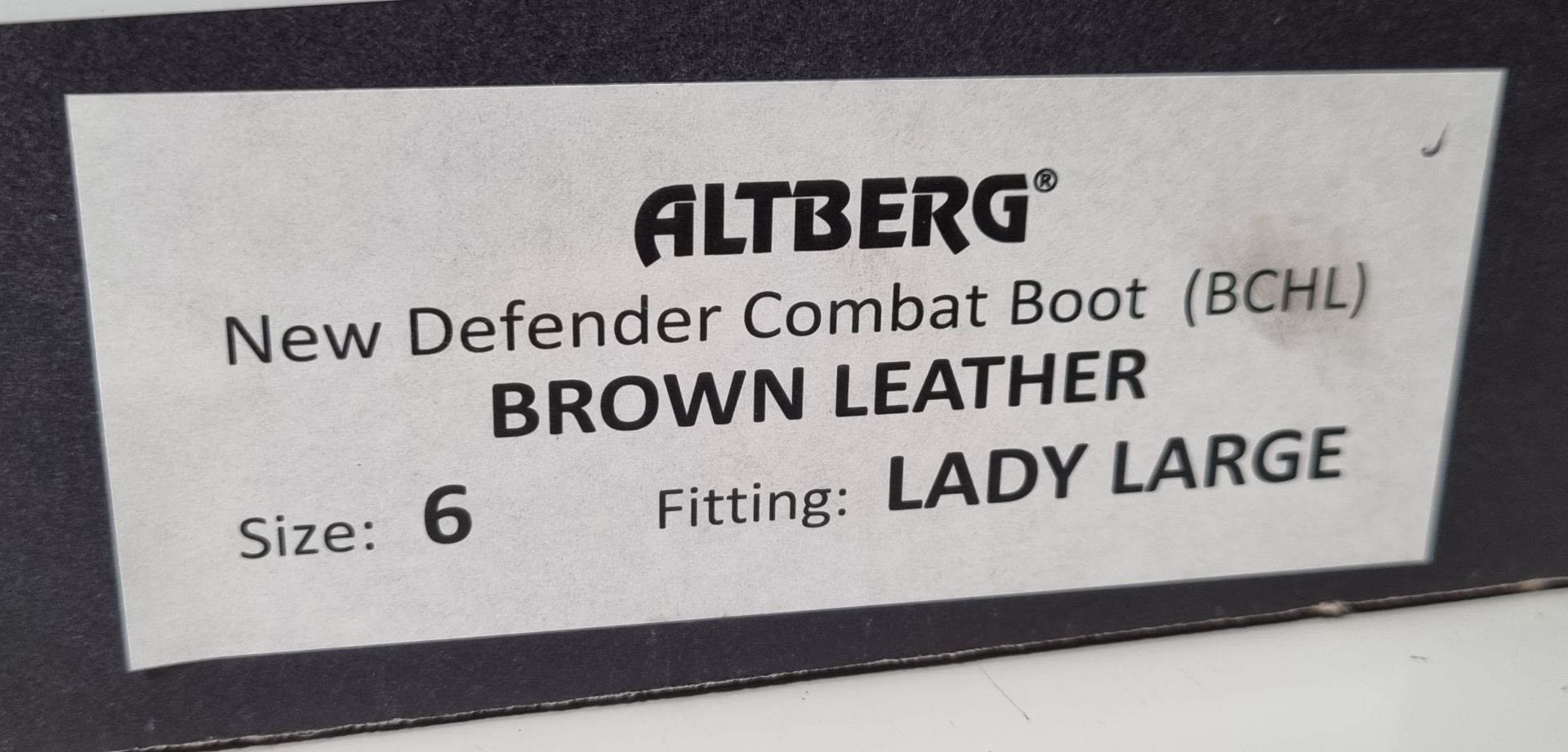 Altberg new defender ladies brown leather high liability combat boots size 6L - fitting Lady Large - Image 7 of 8