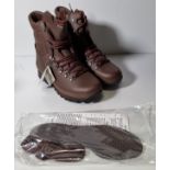 Altberg new defender ladies brown leather high liability combat boots size 8M - fitting Lady Medium