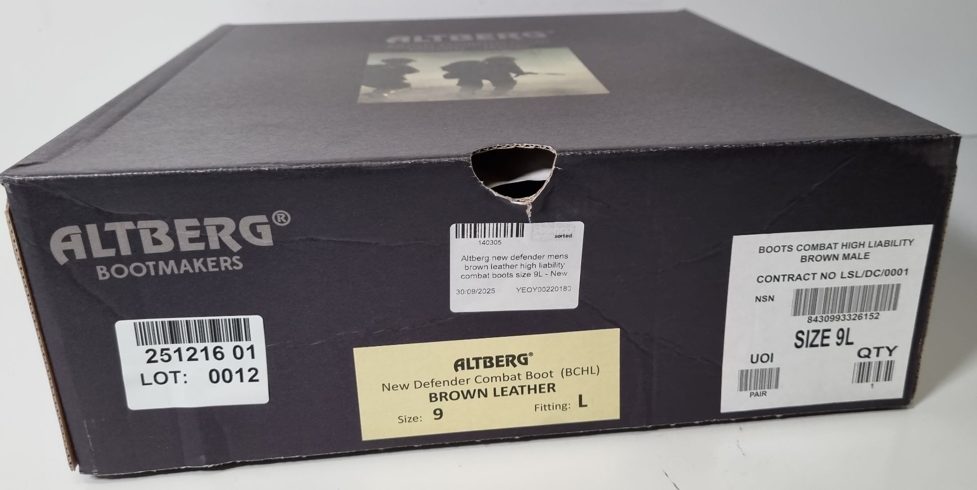 Altberg new defender mens brown leather high liability combat boots size 9L - Image 6 of 8