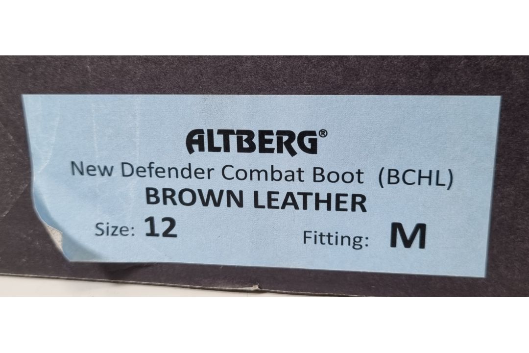 Altberg new defender mens brown leather high liability combat boots size 12M - Image 7 of 8