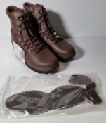 Altberg new defender mens brown leather high liability combat boots size 9L