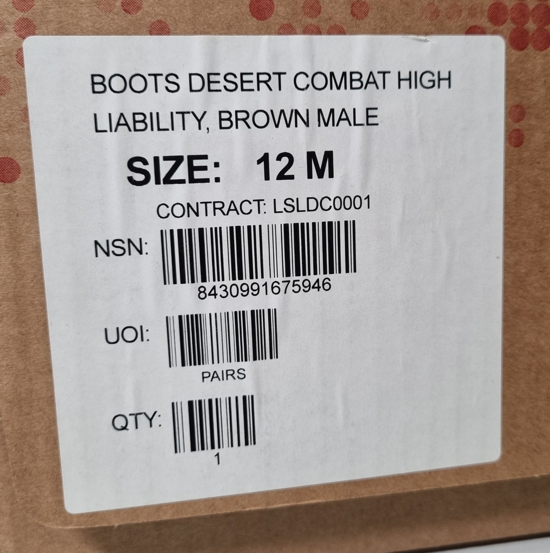 Iturri desert brown combat boot high liability size 12M - male - Image 7 of 7