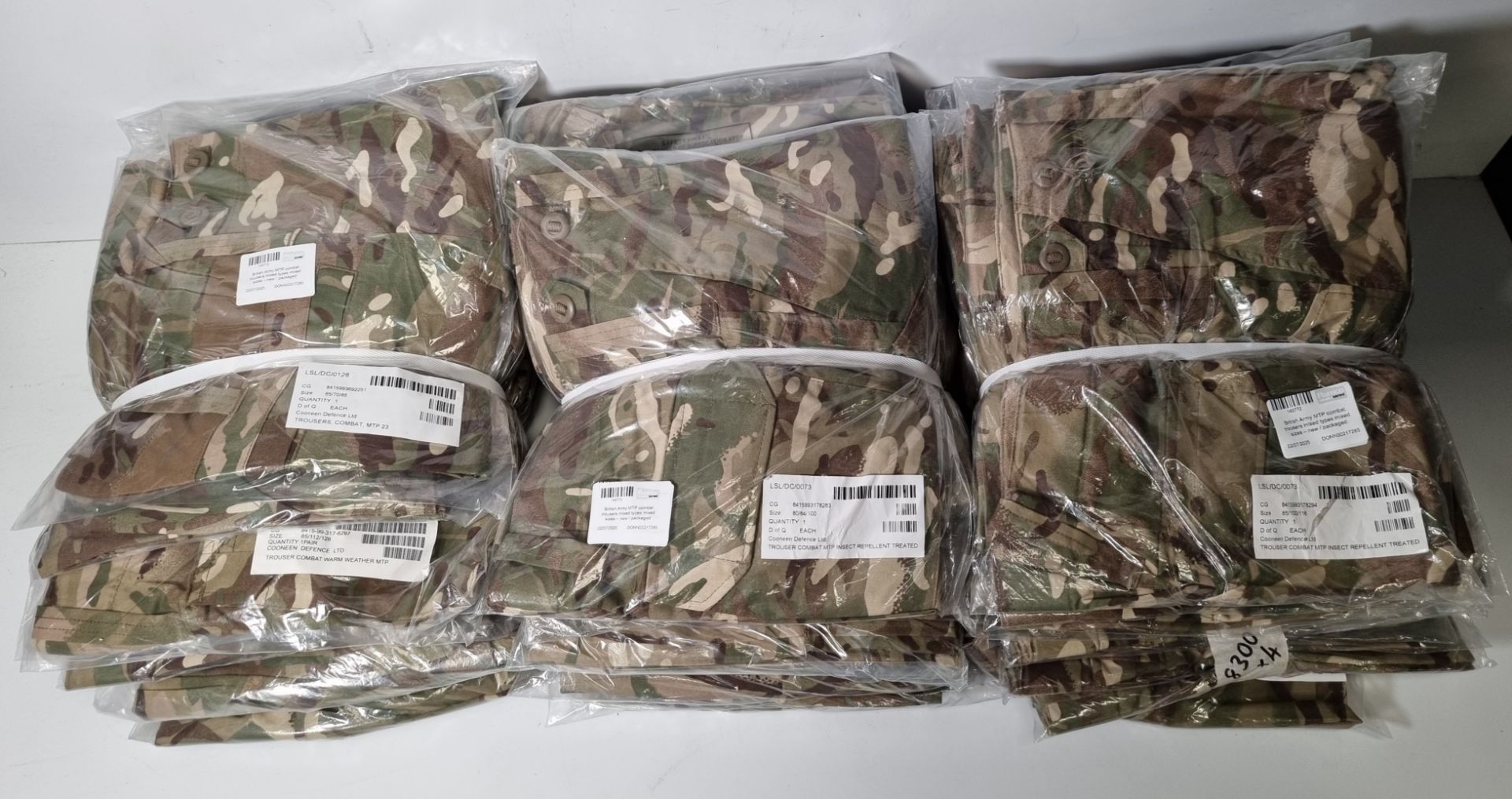 30x British Army MTP combat trousers mixed types mixed sizes