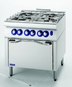 Hobart B2O7FV8FG-10 4 burner hob and oven - serial number P46186149 - gas - new