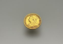 A Queen Victoria gold half sovereign 1899 3.98g