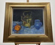 Norman Kirkham R.G.I ( Scottish 1936-2021), Still Life of Objects, oil on canvas, signed bottom