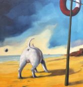 Ray Richardson (British 1964-), Old One Eyes Back, oil on canvas, signed, dated 1991 and inscribed