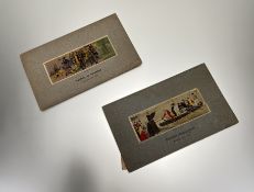 A pair of Stevengraphs of the 'Landing of Columbus, Oct 12, 1492', and 'Columbus Leaving Spain,