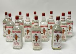 A collection of twelve 20thc Beefeater London Distilled Dry Gin, 1ltr, 47% volume, all unopened,