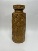A Mid Century West German Scheurich floor vase, with moulded onion pattern (h. 54cm)
