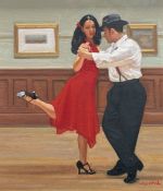 Andrew Fitzpatrick (Scottish 1966-), Tango in the Red Dress, oil on canvas, signed bottom right,