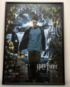 A framed 2004 Movie Poster for Harry Potter and The Prisoner of Azkaban, signed by Daniel