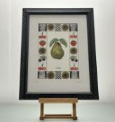Kirsten Bell, Pear, 37/125 limited edition hand-painted embroidery print on canvas, signed and dated