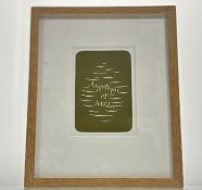 Ian Hamilton Finlay (Scottish 1925-2006), Angetique et Medor, printed on sheet card, a 1981