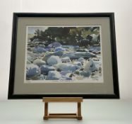 Rodger Savage (Canadian 1941-), Stream, Port, L'Herbert, N.S, 10/400 limted print, signed and titled
