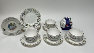 A collection of Royal Worcester Fine Bone China in the 'Arcadia' pattern decorated with a polychrome