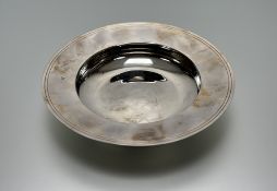 A large silver 