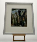 Y Julia Heseltine (British, 1933-2023), The Road to Siena, signed lower right, oil on board, framed.