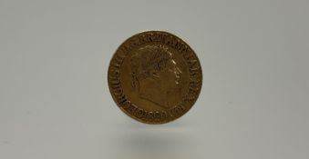 George III gold full sovereign, 1820. 7.96 grams.