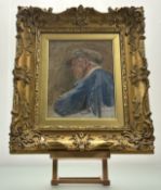 Robert McGregor R.S.A. (Scottish, 1947-1922), Portrait Sketch of a Working Man in a Cap, signed