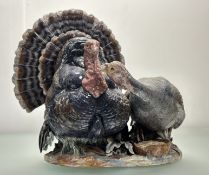 A large Lladro limited edition porcelain group of two turkeys, modelled by Salvador Furio and