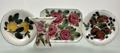 Wemyss Ware, a group, early 20th century, comprising: a pin tray in the Cabbage Roses pattern; a