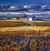 Y Jean Feeney (Scottish, Contemporary), Farm on Islay, signed lower left, oil on canvas, framed.
