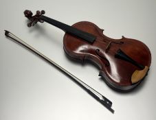 A 20th century viola by Stanley Hill, Edinburgh, bearing internal label 