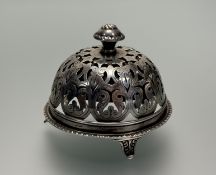 A late Victorian table top bell, Deakin & Francis, Birmingham, 1899, domed, reticulated with