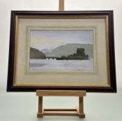 Anne Robinson, Eilean Donan Castle watercolour, signed and dated 1997 in pencil, in a glazed