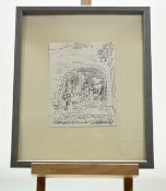Richard DeMarco CBE (Scottish 1930-), Double Archway, Picasso, pen sketch on paper, titled, signed