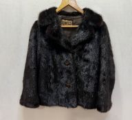 A Dominion Fur Co. Ltd., Churchill, Edinburgh half length mink fur coat with silk lining (a/f to