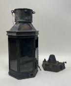 An Alderson & Gyde Ltd of Birmingham brass ship's lantern, stamped '1956' (a/f to top and glass