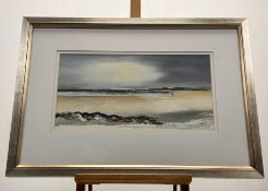 John Scott, Eailing Near Iona, watercolour, signed bottom right, inscribed verso, in a glazed frame.