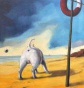 Ray Richardson (British 1964-), Old One Eyes Back, oil on canvas, signed, dated 1991 and inscribed