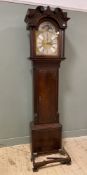 A 19th century mahogany longcase clock, by William Winstanley of Wigan, with broken swan neck