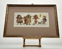 Michael Hunter (Contemporary), Rude Mechanicals, aquatint etching 42/200, signed and titled bellow