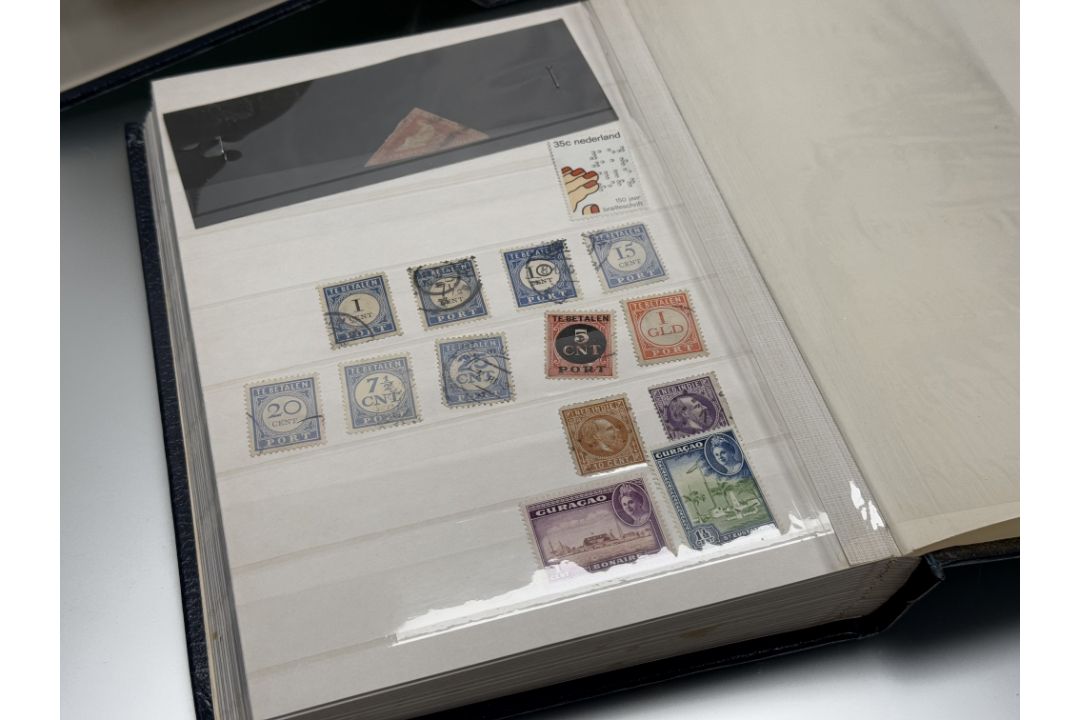A set of three albums containing a collection of the Netherlands (Holland) Stamps, the older album - Image 7 of 13