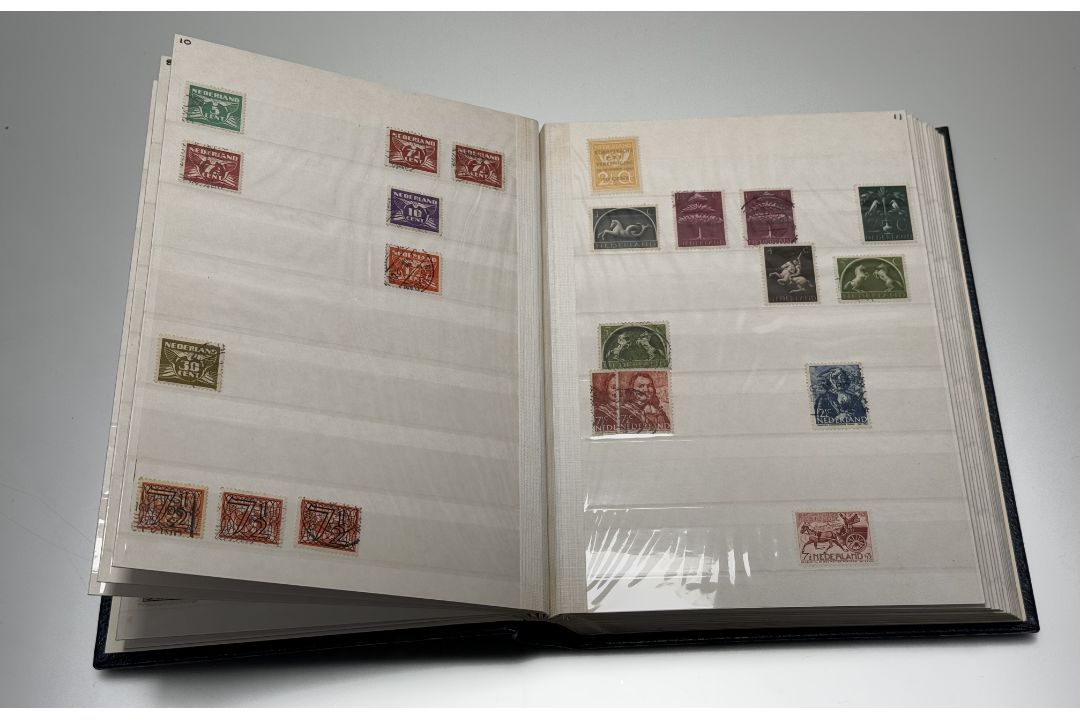 A set of three albums containing a collection of the Netherlands (Holland) Stamps, the older album - Image 8 of 13