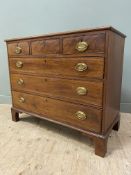 A good 19th century mahogany chest of drawers, fitted three short over three graduated long inlaid