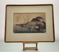 A pair of woodblock prints by Utagawa Hiroshige (Japanese 1797-1858), from the Series - The 53