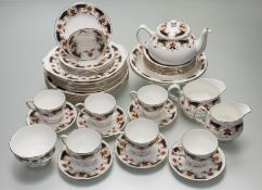 A Duchess China Westminster pattern part tea service comprising, a teapot, six teacups, six saucers,