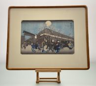 A pair of woodblock prints by Utagawa Hiroshige (Japanese 1797-1858), from the Series - Famous Views