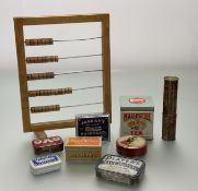 A collection of vintage tins comprising, a Vaseline Camphor Ice Kanfer, a Peek Frean's Biscuts