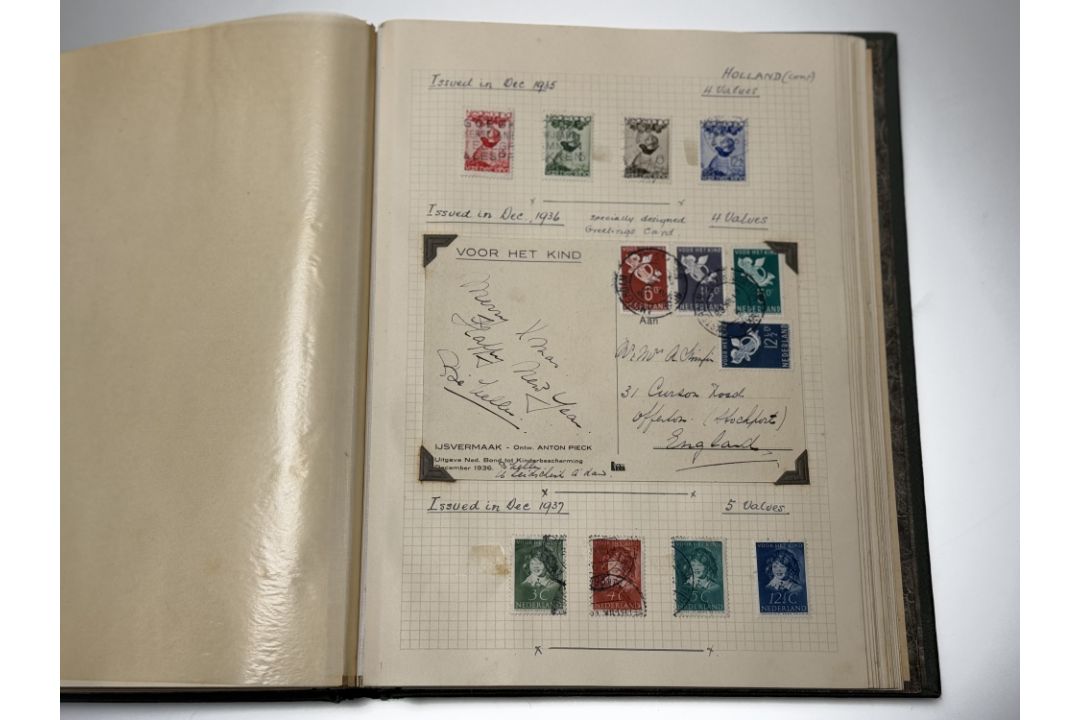 A set of three albums containing a collection of the Netherlands (Holland) Stamps, the older album - Image 11 of 13