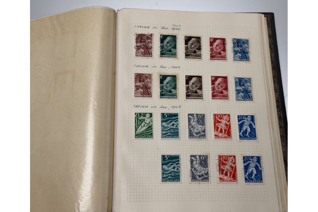 A set of three albums containing a collection of the Netherlands (Holland) Stamps, the older album - Image 12 of 13