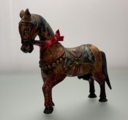 A 19thc Folk Art carved wooden horse. (h-30cm)